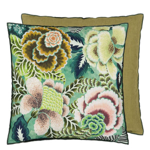 Designers Guild Rose de Damas Jade Cushion