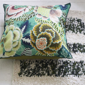 Designers Guild Rose de Damas Jade Cushion