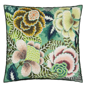 Designers Guild Rose de Damas Jade Cushion