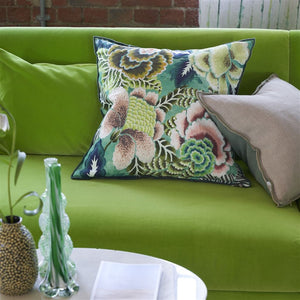 Designers Guild Rose de Damas Jade Cushion