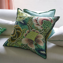 Load image into Gallery viewer, Designers Guild Rose de Damas Jade Cushion