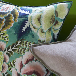 Designers Guild Rose de Damas Jade Cushion