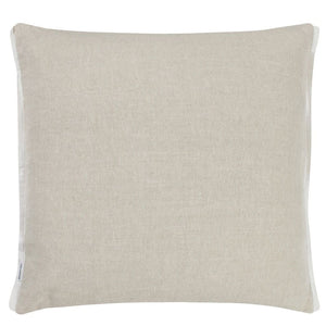 Shanghai Garden Ecru Linen Cushion reverse, by Designers Guild