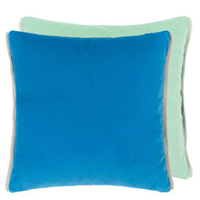 Indlæs billede til gallerivisning Designers Guild Varese Azure &amp; Pale Aqua Velvet Cushion