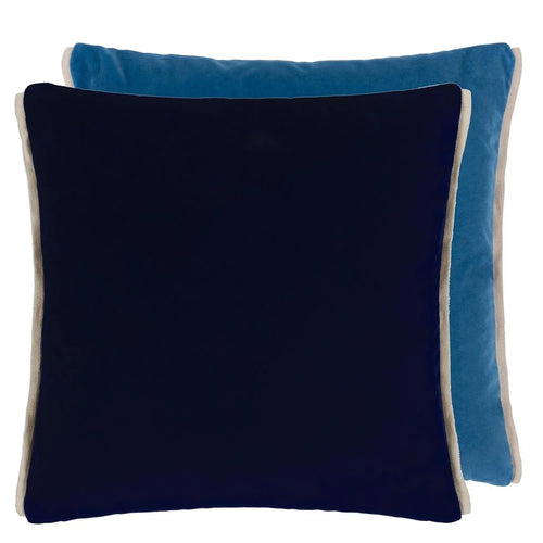 Designers Guild Varese Denim & Teal Velvet Cushion