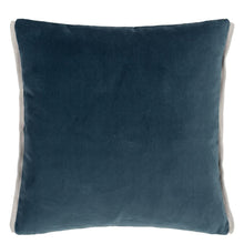 Load image into Gallery viewer, Designers Guild Varese Granite &amp; Delft Velvet Cushion Reverse