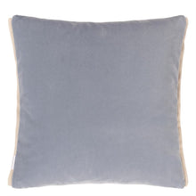 Load image into Gallery viewer, Varese Indigo &amp; Smoke Velvet Cushion reverse, by Designers Guild