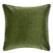 Load image into Gallery viewer, Varese Lime &amp; Fir Cushion reverse, by Designers Guild, cotton velvet