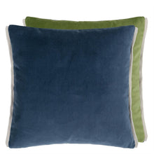 Load image into Gallery viewer, Varese Prussian &amp; Grass Velvet Cushion, by Designers Guild