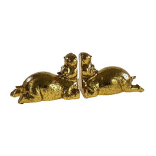 Indlæs billede til gallerivisning Gold Hippo Bookends