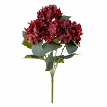 Load image into Gallery viewer, Hydrangea Artificial Stem, Red