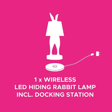 Load image into Gallery viewer, LED Hiding Bunny Table Lamp Packaging