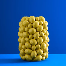 Load image into Gallery viewer, Yellow lemon trend vase covered in various size lemons in ceramic