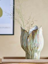 Load image into Gallery viewer, Mahira_Green_Stoneware_Vase_in_Living_Room