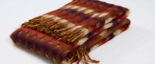 Mia Purple Wool Throw