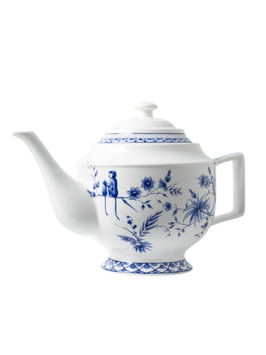 Blue and White Teapot with Monkey Motif