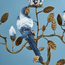 Load image into Gallery viewer, Parrot Candle Holder, Blue and White