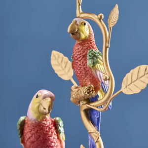 Parrot Candle Holder, Red & Gold