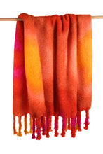 Load image into Gallery viewer, Pink Tie-Dye Mohair Wool Throw Blanket