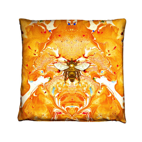 Timorous Beasties Honey Bee Original Velvet Cushion 